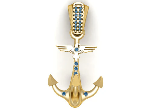 GOLD HOOK PENDANT 3D Print Model