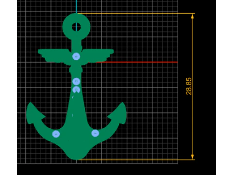GOLD HOOK PENDANT 3D Print Model