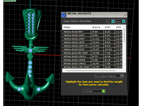 GOLD HOOK PENDANT 3D Print Model