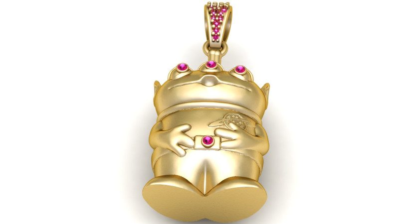 3 EYES GOLD BODY PENDANT 3D 打印模型 .c4d .max .obj .3ds .fbx .stl .blend