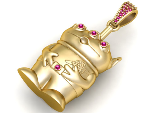 3 EYES GOLD BODY PENDANT 3D 打印模型