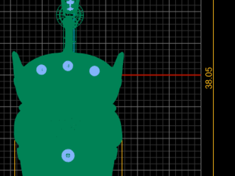 3 EYES GOLD BODY PENDANT 3D 打印模型