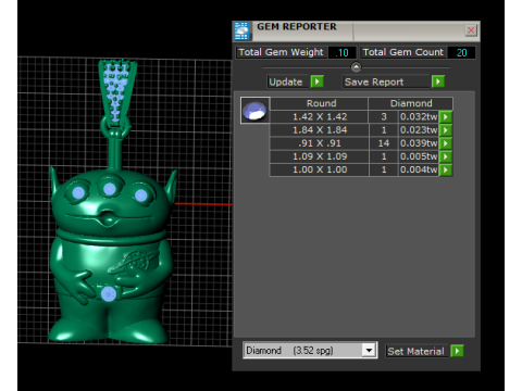 3 EYES GOLD BODY PENDANT 3D 打印模型