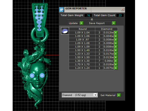 LADES FACES GOLD PENDANT Modèles 3D en vedette