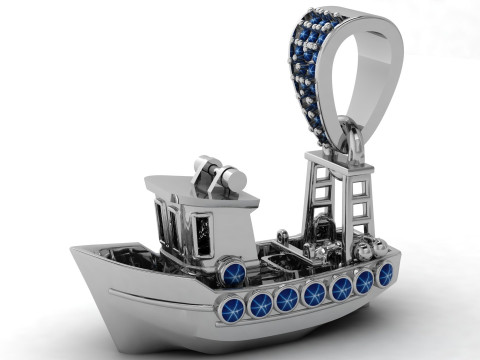 SHIP GOLD PENDANT 3D प्रिंट मॉडल