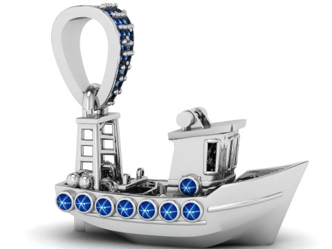SHIP GOLD PENDANT 3D प्रिंट मॉडल