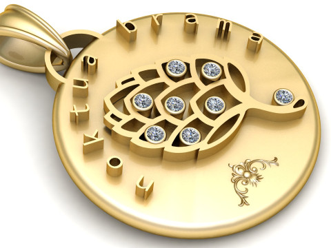 LEAVES FLOWER PENDANT Model do druku 3D