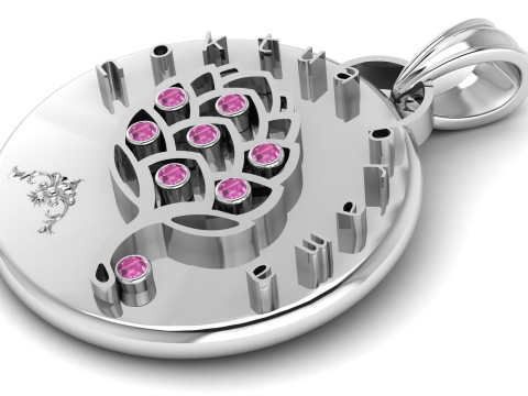 LEAVES FLOWER PENDANT Model do druku 3D