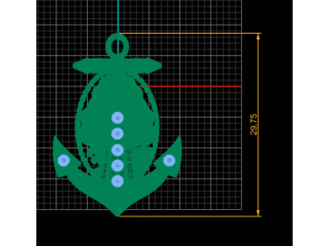 Hook gold PENDANT 3D Print Model