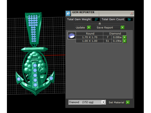 钩金吊坠 3D 打印模型