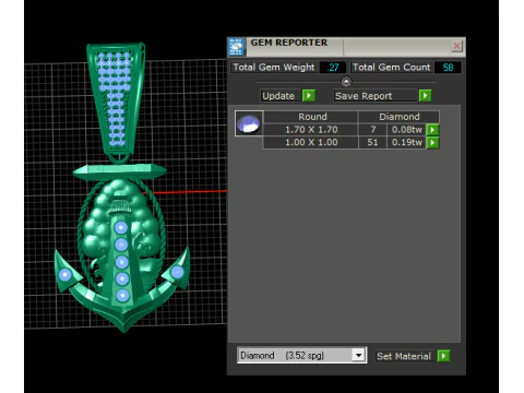 Hook gold PENDANT 3D Print Model