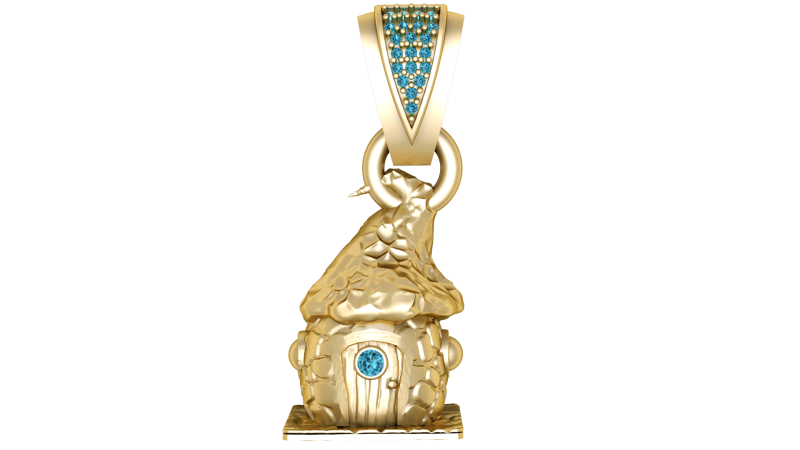 3D HOUSE PENDANT 3D 打印模型 .c4d .max .obj .3ds .fbx .stl .blend