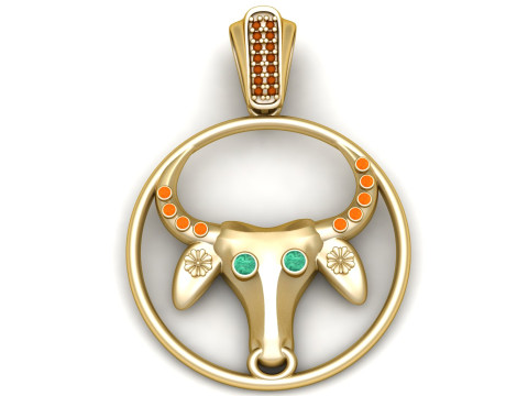 3D COW PENDANT 3D Print Model