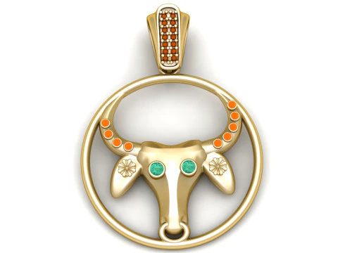 3D КУЛОН КОРОВА 3D Принт Модель