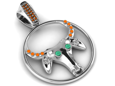 3D COW PENDANT 3D Print Model