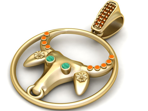 3D COW PENDANT 3D Print Model