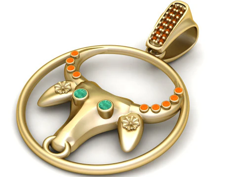 3D COW PENDANT 3D Print Model