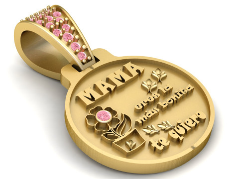 3D GOLD MAMA PENDANT 3D Druckmodell