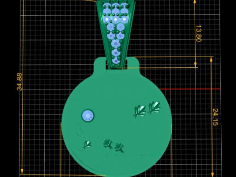 3D GOLD MAMA PENDANT 3D Print Model