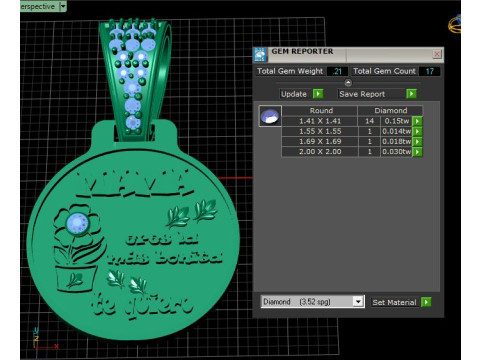 3D GOLD MAMA PENDANT 3D Druckmodell