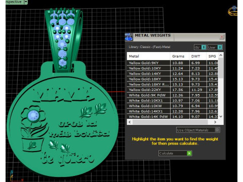 3D GOLD MAMA PENDANT 3D Druckmodell