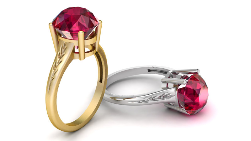 3D GOLD DIAMOUND RING 3D प्रिंट मॉडल .c4d .max .obj .3ds .fbx .stl .blend 