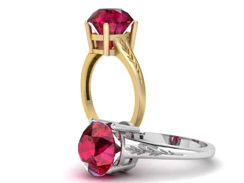 3D GOLD DIAMOUND RING 3D Print Model