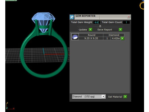3D GOLD DIAMOUND RING 3D प्रिंट मॉडल