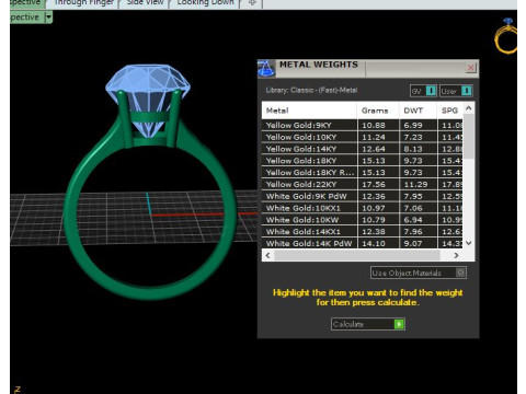 3D GOLD DIAMOUND RING 3D प्रिंट मॉडल