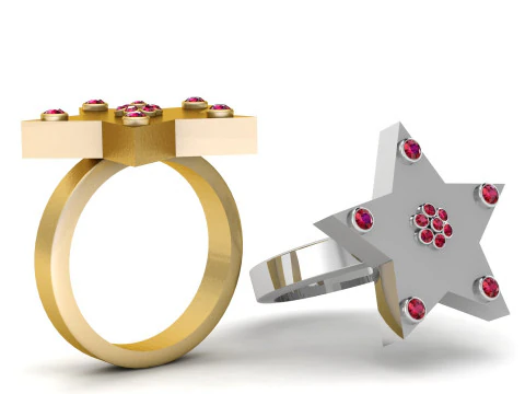 3D GOLD STAT RING 3D Print Model