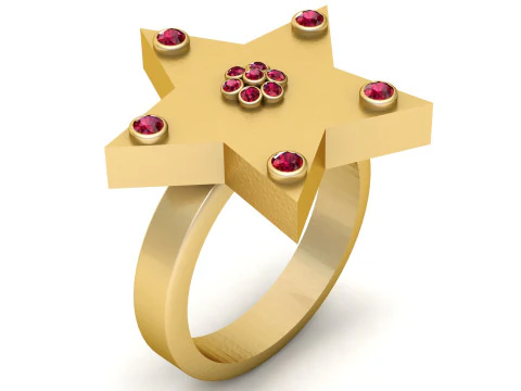 3D GOLD STAT RING 3D Print Model