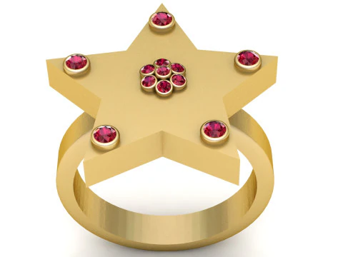 3D GOLD STAT RING 3D Print Model