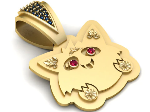 Cat PENDANT 3D Print Model