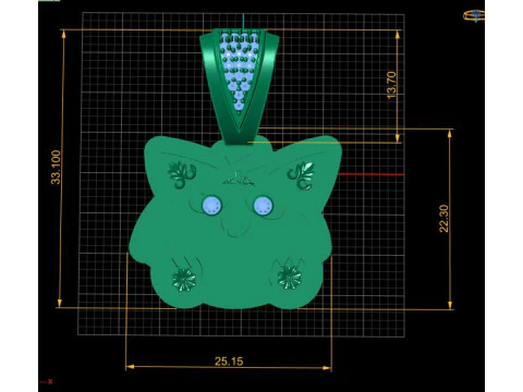 Cat PENDANT 3D Print Model