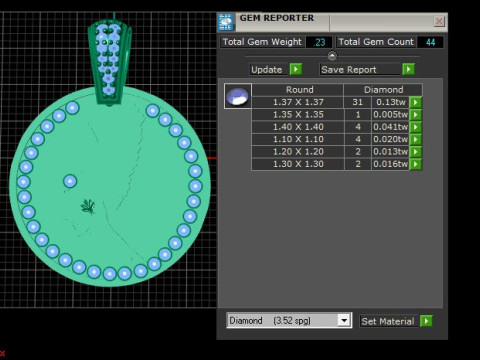 GOLD BURD PENDANT Model do druku 3D