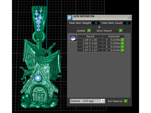 TWO HOME 3DGOLD PENDANT 3D Print Model
