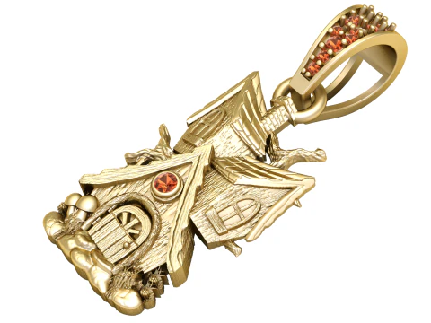 TWO HOME 3DGOLD PENDANT 3D Print Model