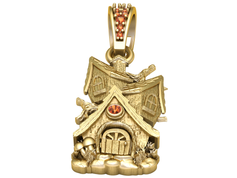 TWO HOME 3DGOLD PENDANT 3D Принт Модель