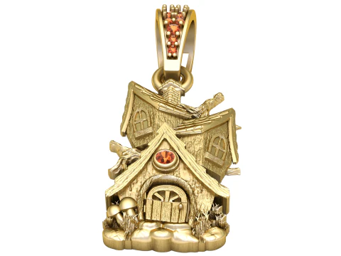 TWO HOME 3DGOLD PENDANT 3D Print Model