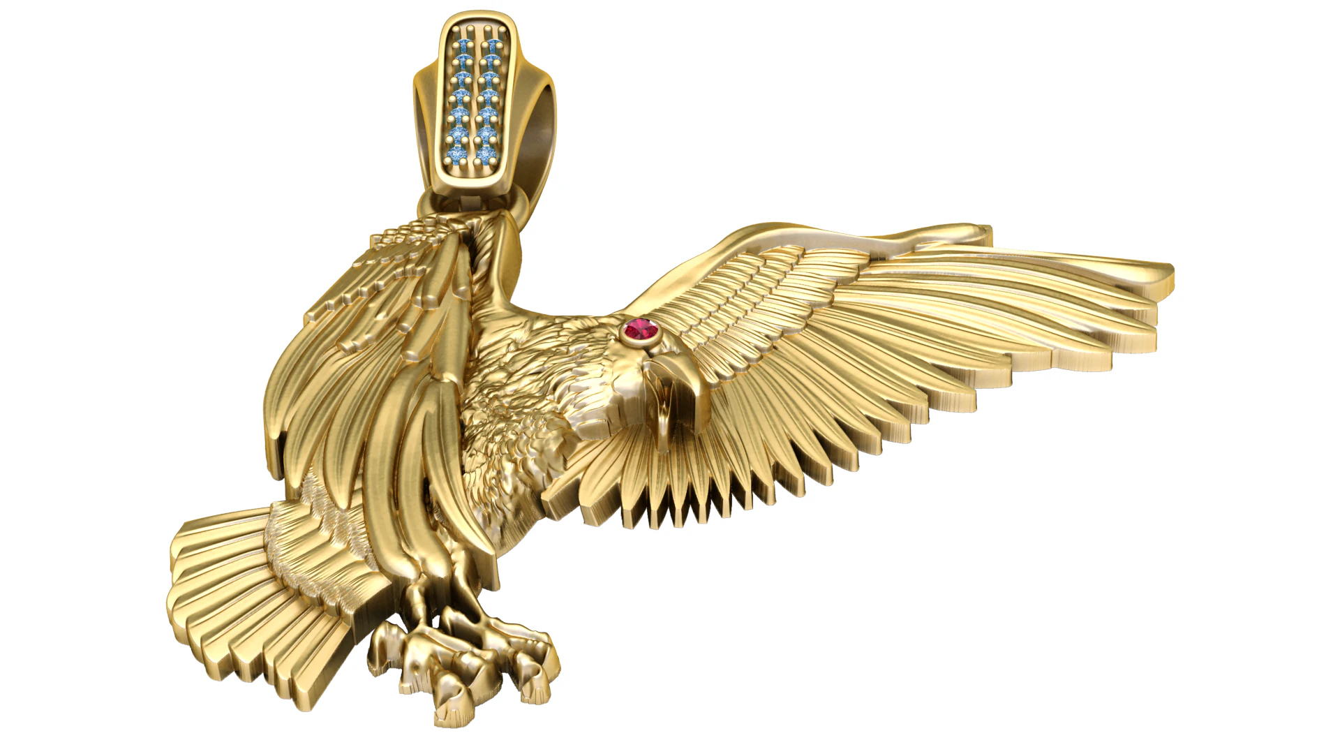 3D BIRD GOLD PENDANT 3D Print Model .c4d .max .obj .3ds .fbx .stl .blend 