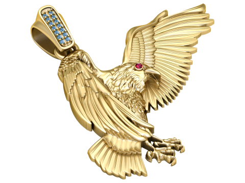 3D BIRD GOLD PENDANT 3D Print Model