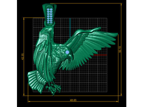 3D BIRD GOLD PENDANT 3D Print Model