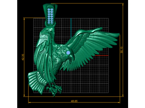 3D BIRD GOLD PENDANT 3D Print Model