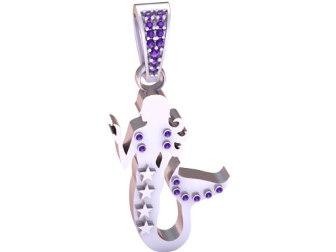 GAALPARI 3D Gold Pendant 3D Print Model