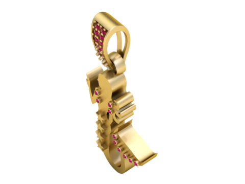 GAALPARI 3D Gold Pendant 3D Print Model