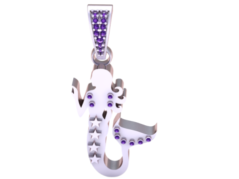 GAALPARI 3D Gold Pendant 3D Print Model