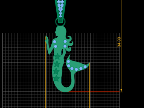 GAALPARI 3D Gold Pendant 3D Print Model