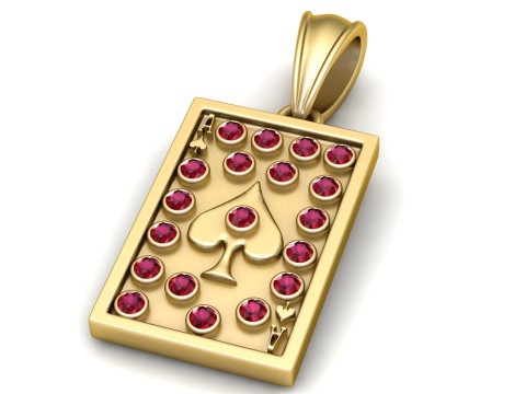 LEAVES CARD 3D Gold Pendant Modelo de impresión 3D