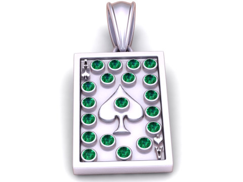 LEAVES CARD 3D Gold Pendant 3D Принт Модель