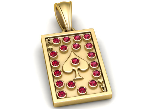 LEAVES CARD 3D Gold Pendant 3D Принт Модель